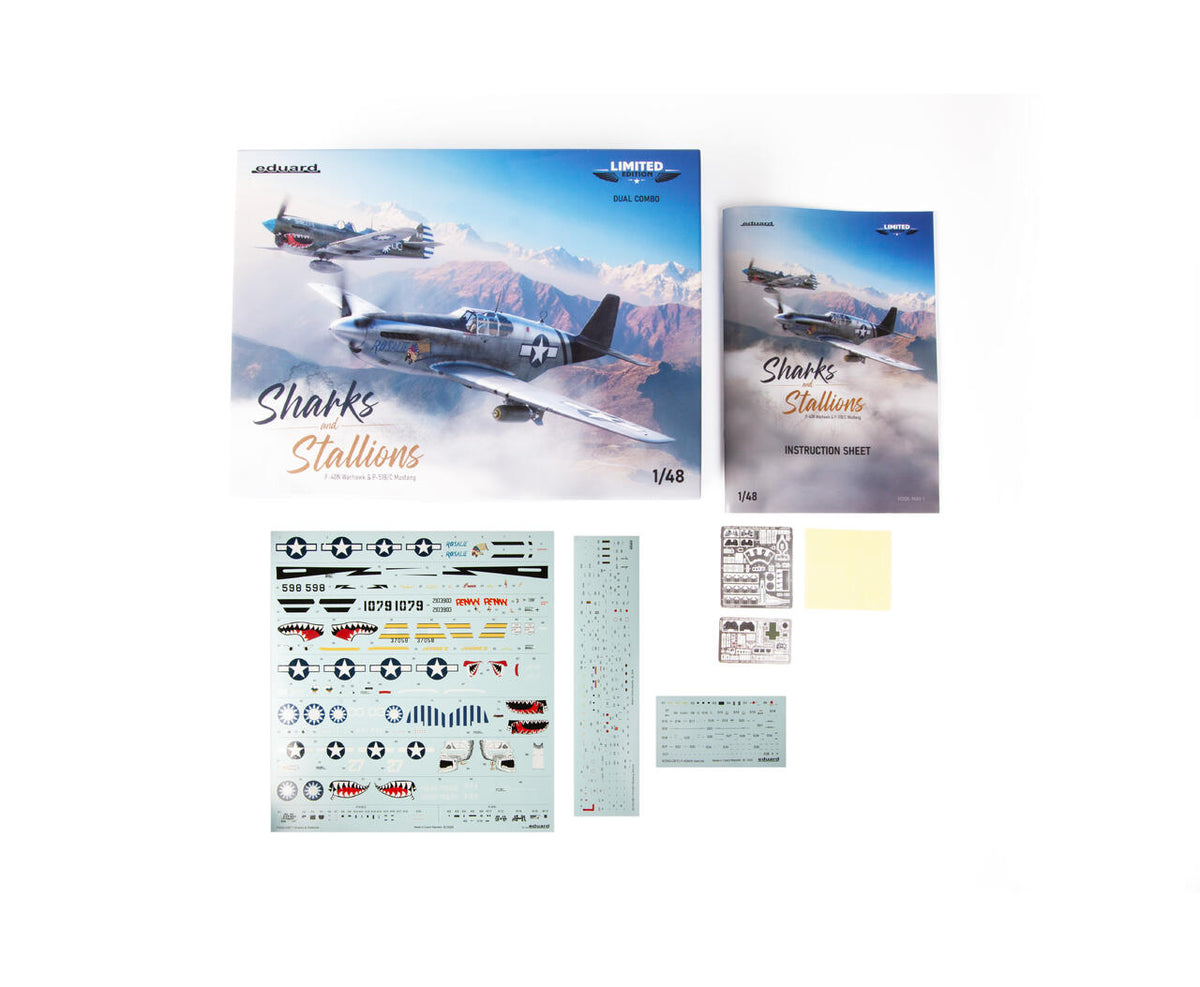 Eduard 11200 Sharks and Stallions DUAL COMBO P-40 N and P-51 B/C 1/48 – immagine 3