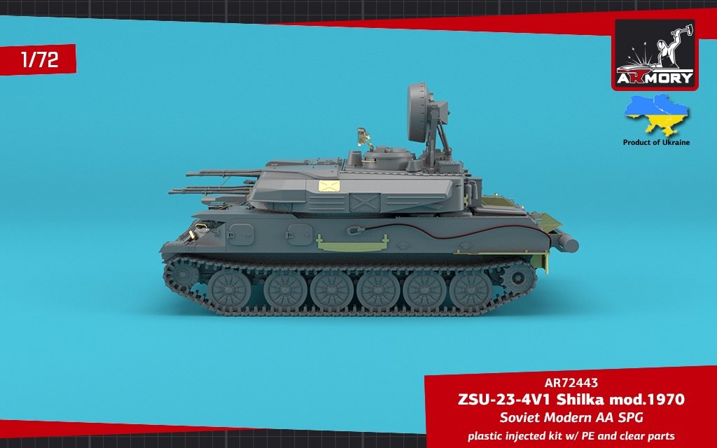 Armory Models 72443 ZSU-23-4V1 Shilka mod.1970 Soviet Modern AA SPG 1/72 – immagine 11