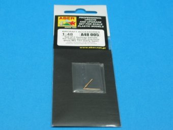 Aber A48 005 Set of 2 barrels for German 13mm aircraft machine guns MG 131 (early type) 1/48 – immagine 2