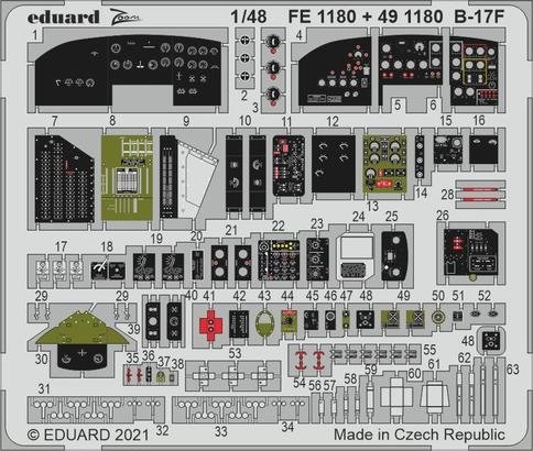 Eduard BIG49298 B-17F part I HK Models 1/48 – immagine 5