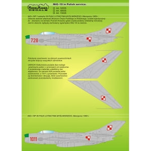 ModelMaker Decals D48005 MiG-19 in Polish service 1/48 – Bild 2