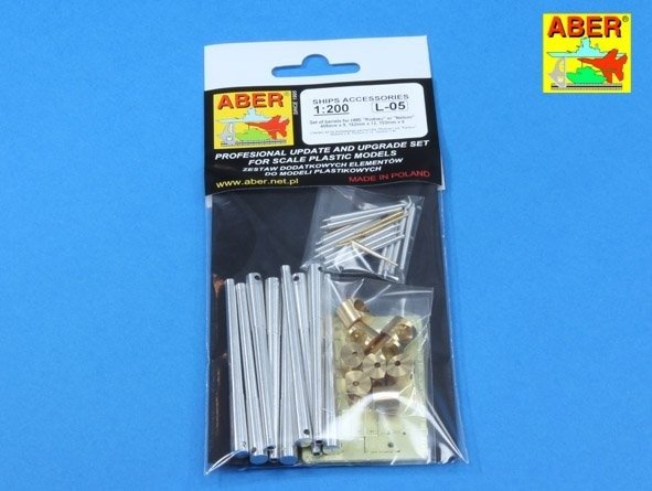 Aber 200L-05 Set of barrels for HMS Rodney or Nelson - 405mm x 9, 152mm x 12, 102mm x 6 1/200 – imagen 5