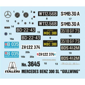 Italeri 3645 MERCEDES BENZ 300 SL GULLWING 1/24 – Bild 3