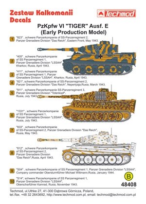 Techmod 48408 - Pz.Kpfw.VI Tiger Ausf.E (Early Production Model) 1/48 – image 2