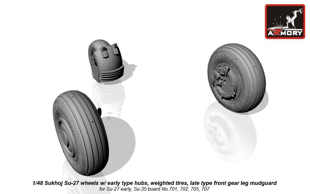 Armory Models AW48020b Sukhoj Su-27 Flanker wheels 1/48 – immagine 4