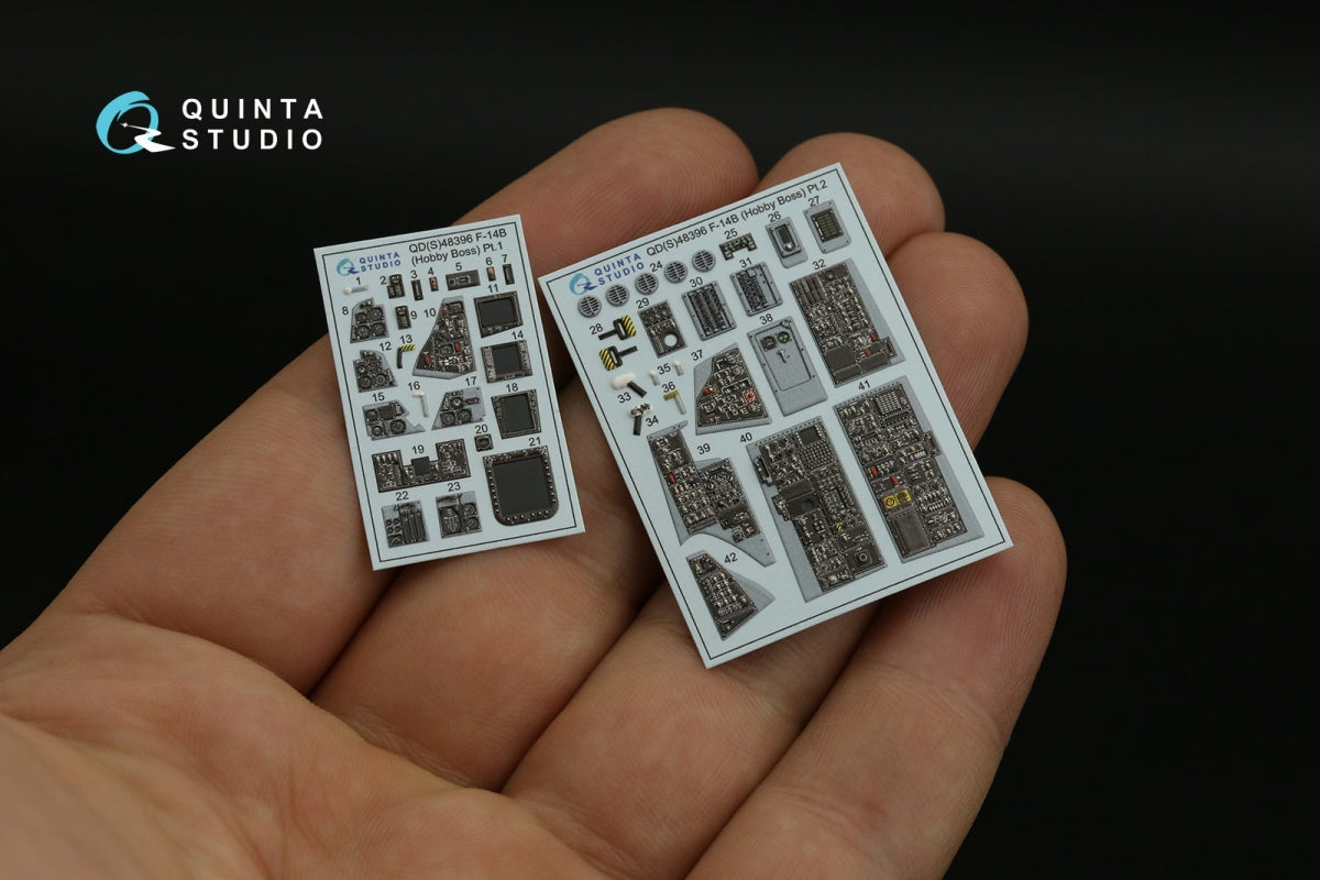 Quinta Studio QDS-48396 F-14B 3D-Printed coloured Interior on decal paper (Hobby Boss) (Small version) 1/48 – imagen 2