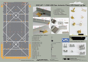 Pontos 35016F1 Ensemble de détails pour LPD de classe USS San Antonio (1/350) – image 6