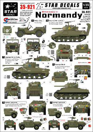 Star Decals 35-921 British armour in Normandy 1/35