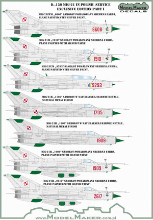 ModelMaker Decals D48150 MiG-21 in Polish service Exclusive edition part I 1/48 – immagine 2