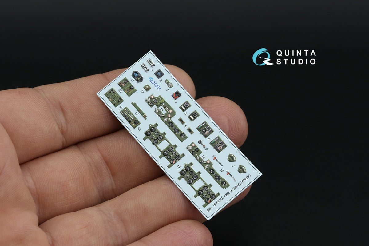 Quinta Studio QD48611 A6M2-K Zero 3D-Printed &amp;amp; coloured Interior on decal paper (Eduard) 1/48 – zdjęcie 5
