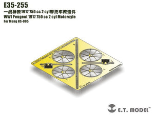 E.T. Model E35-255 WWI Peugeot 1917 750 cc 2 cyl Motorcyle (For MENG HS-005) 1/35