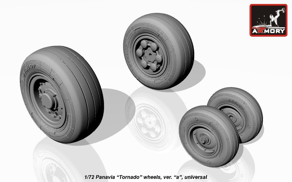 Armory Models AW72501a Panavia Tornado wheels, w/ tyres type “a” (DL) 1/72 – immagine 2