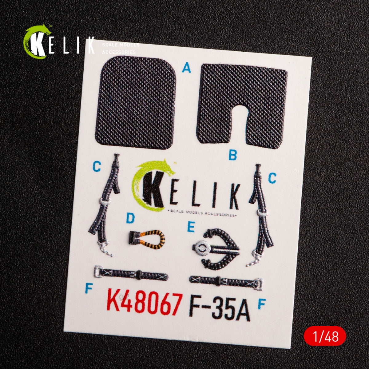 KELIK K48067 F-35A INTERIOR 3D DECALS FOR TAMIYA KIT 1/48 – immagine 2