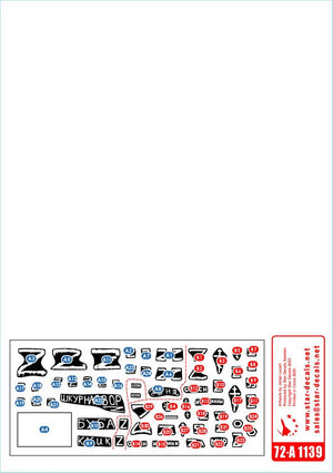 Star Decals 72-A1139 War in Ukraine # 9. Russian T-72B3 (obr 2016) 1/72 – zdjęcie 3