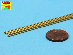 Aber BR08 Pręty mosiężne Ø 0,8mm długość 245mm x 6 szt. / Brass round rods Ø 0,8mm length 245mm x 6 pcs. – zdjęcie 3