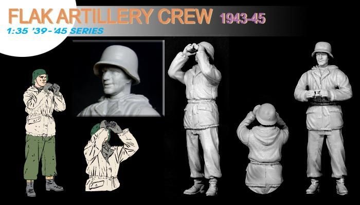 Dragon 6275 Flak Artillery Crew(Winter1943-45) 1/35 – immagine 3