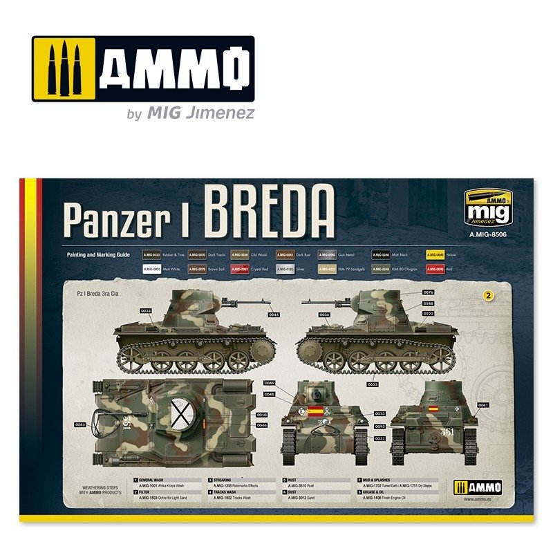 AMMO of Mig Jimenez 8506 Panzer I Breda, Spanish Civil War 1936 - 1939 1/35 – immagine 4