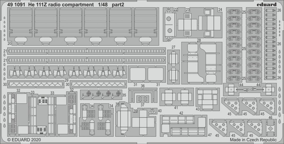 Eduard 491091 He 111Z radio compartment 1/48 ICM – Bild 2