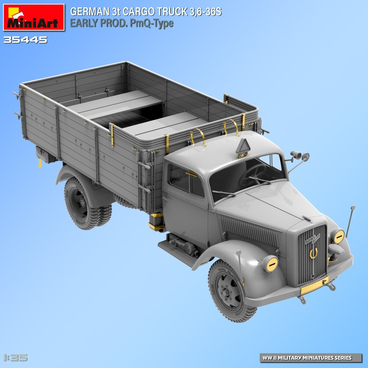 Miniart 35445 GERMAN 3t CARGO TRUCK 3,6-36S EARLY PROD. PmQ-Type 1/35 – immagine 10
