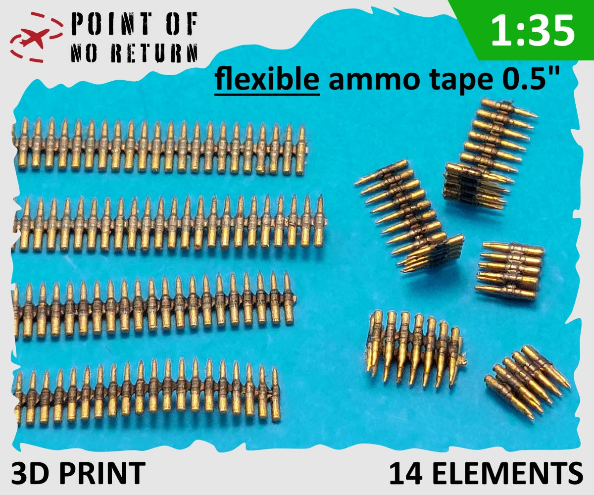 Point de non-retour 3524055 Bandes de munitions flexibles 0,5&amp;quot; / Bandes de munitions flexibles 1/35  – image 2