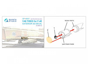 Quinta Studio QP+48021 TISEO for F-4E (Meng) (with 3D-printed resin parts) 1/48 – immagine 2