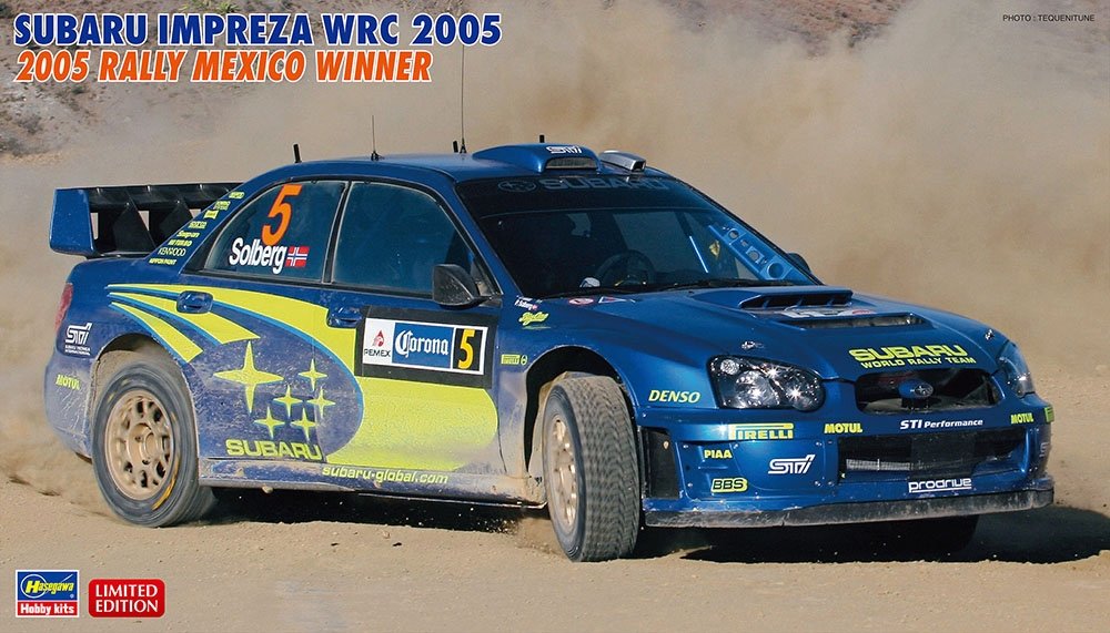 Hasegawa 20454 Subaru Impreza WRC 2005, vainqueur du Rallye du Mexique 2005, échelle 1/24