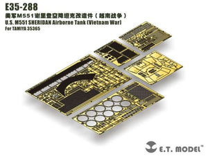 E.T. Model E35-288 U.S. M551 SHERIDAN Airborne Tank Vietnam War For TAMIYA 35365 – immagine 2