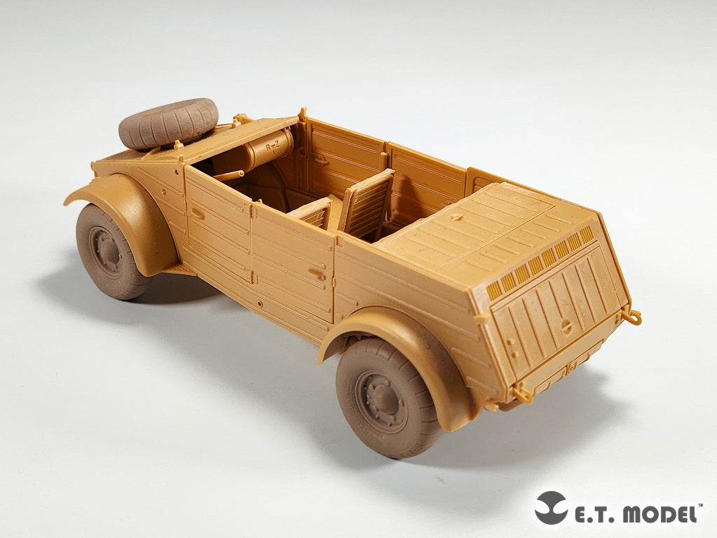 E.T. Model P35-139 WWII German Kübelwagen Type82 Sagged wheels Balloon tyre For TAMIYA Kit 1/35 – immagine 6