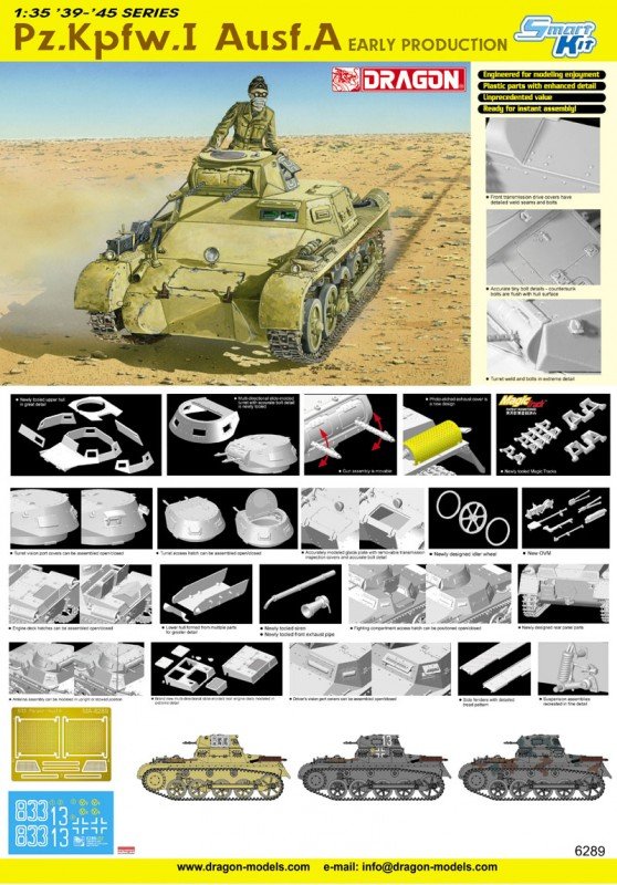 Dragon 6289 Pz.Kpfw. I Ausf. A 1/35 – immagine 2