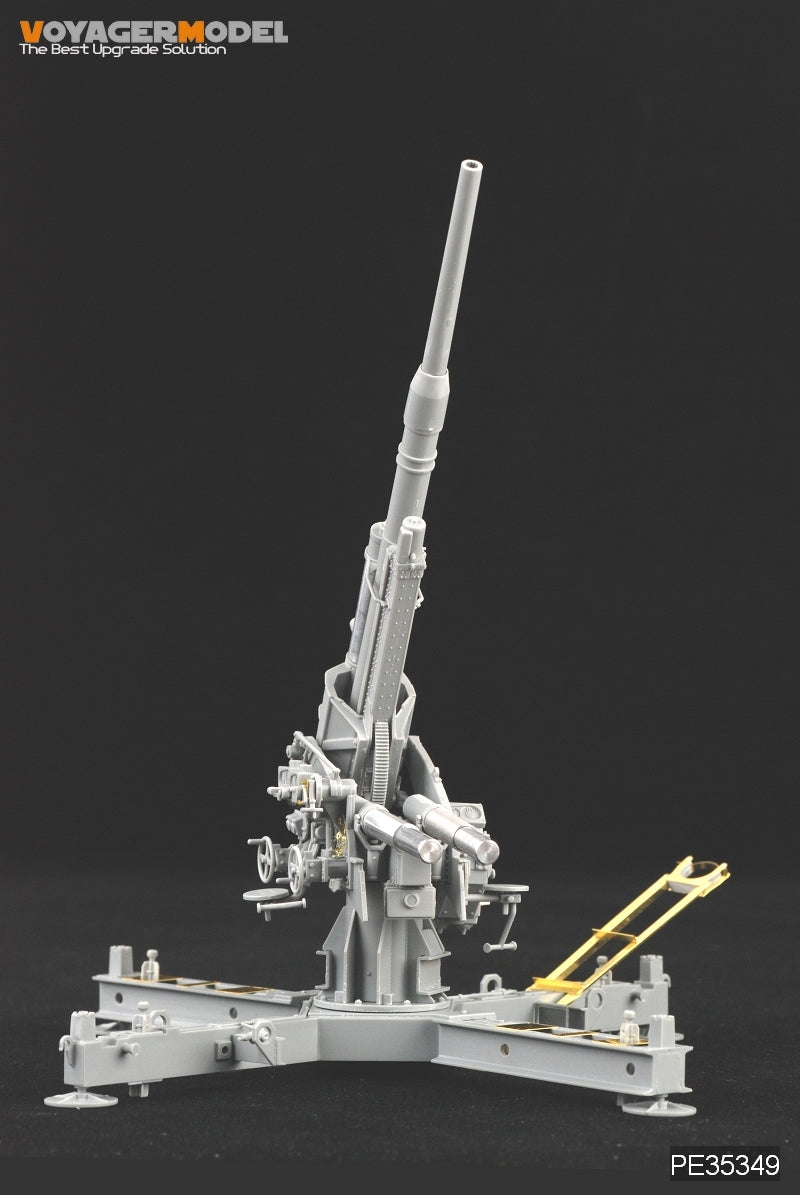Voyager modèle PE35349 seconde guerre mondiale allemand 88mm FlaK 37 mit Behelfslafette pour DRAGON 6523 1/35  – image 9