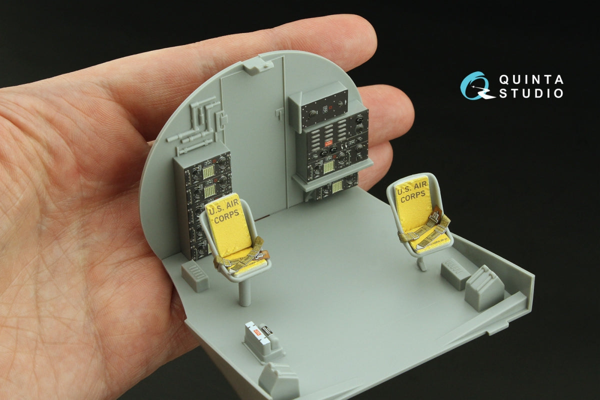 Quinta Studio QD32234 Boeing B-17E/F Radio operator&amp;#39;s compartment. 3D-Printed colored Interior on decal paper (HK models) 1/32 – image 7