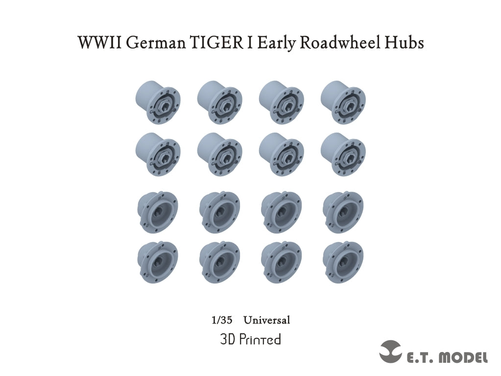 E.T. Model P35-295 WWII German TIGER I Early Roadwheel Hubs 1/35