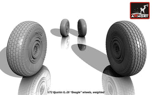 Armory Models AW72040 Iljushin IL-28 Beagle wheels, weighted 1/72 – immagine 5