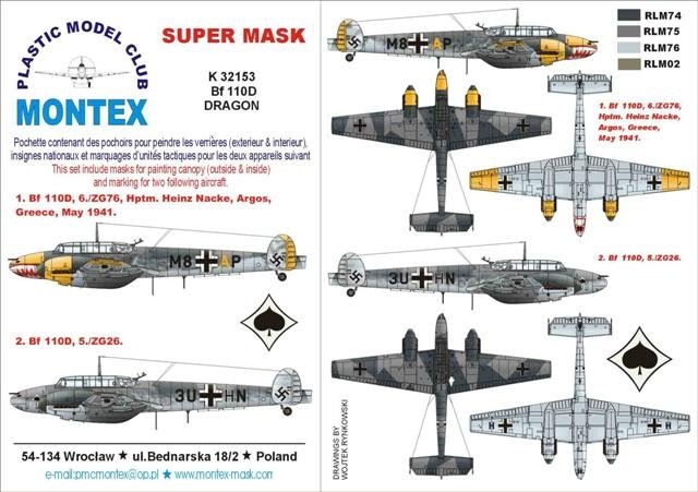Montex K32153 Bf 110D 1/32 