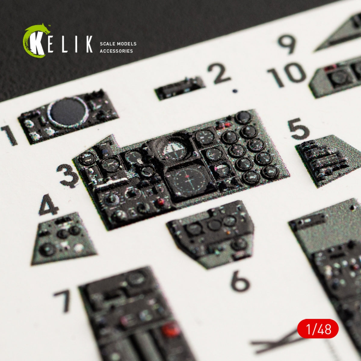 KELIK K48056 F-4G INTERIOR 3D DECALS FOR MENG KIT 1/48 – Bild 5