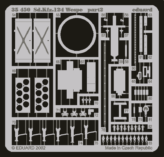 Eduard 35450 Sd. Kfz.124 Wespe 1/35 Tamiya – Bild 2