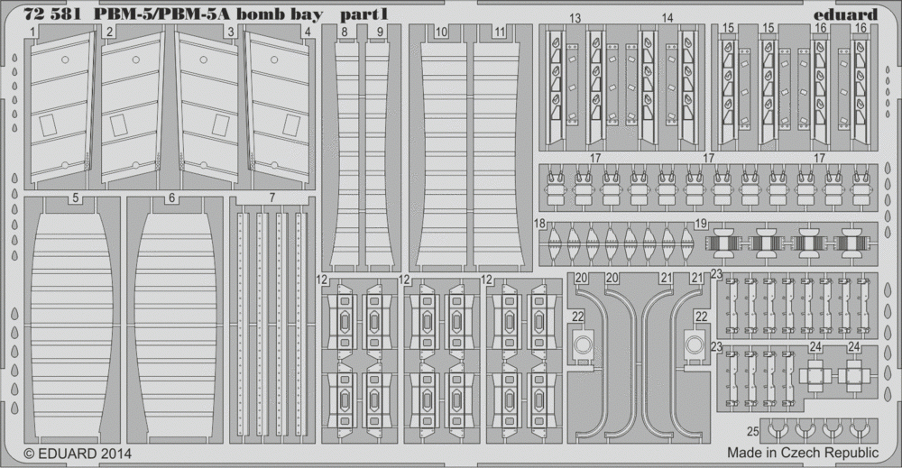 Eduard 72581 PBM-5/ PBM-5A bomb bay 1/72 MINICRAFT – immagine 2