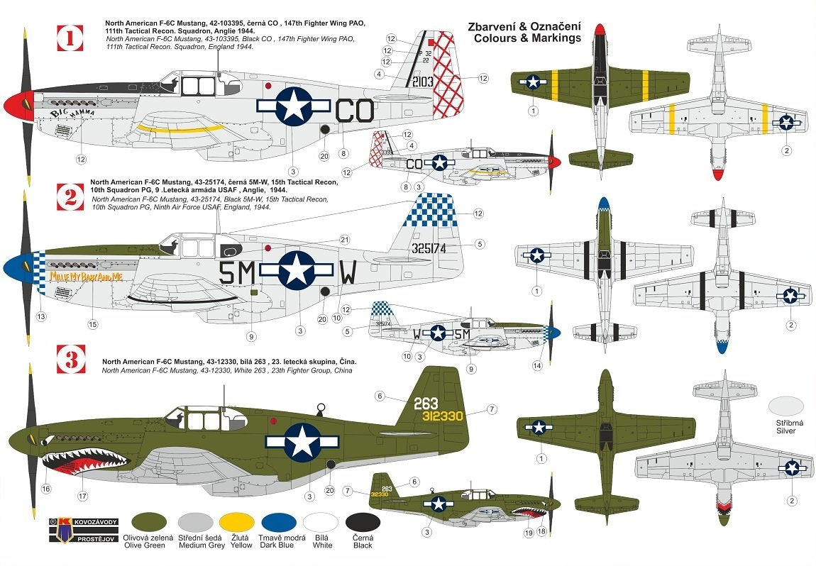 Kovozavody Prostejov KPM0246 F-6C „Photo-recce Mustang“ 1/72 – immagine 2