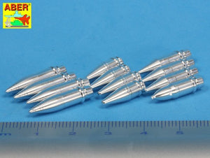 Aber 16073 Panzer IV various 7,5 cm ammo projectiles x 12 pcs. 1/16 – immagine 2