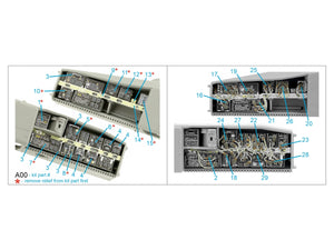 Quinta Studio QD35118 AH-64D Extended forward avionics bays 3D-Printed &amp;amp; coloured Interior on decal paper (Takom) 1/35 – immagine 2