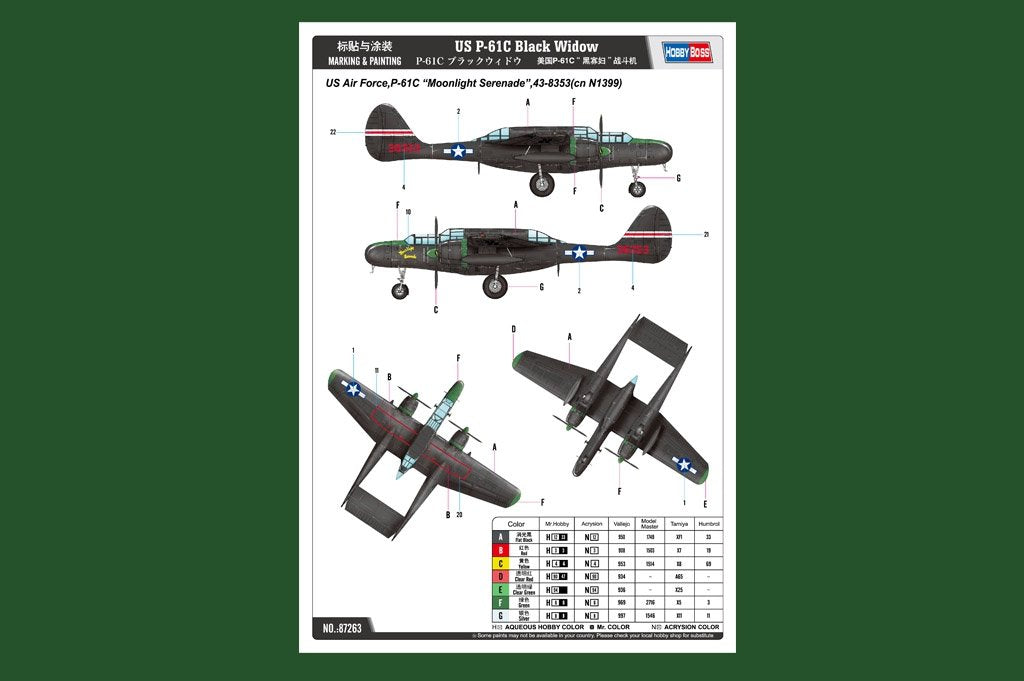 Hobby Boss 87263 P-61C Black Widow 1/72 – image 4