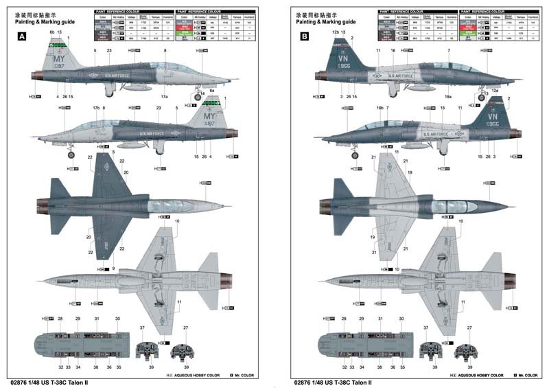 Trumpeter 02876 US T-38C Talon II 1/48 – Bild 2