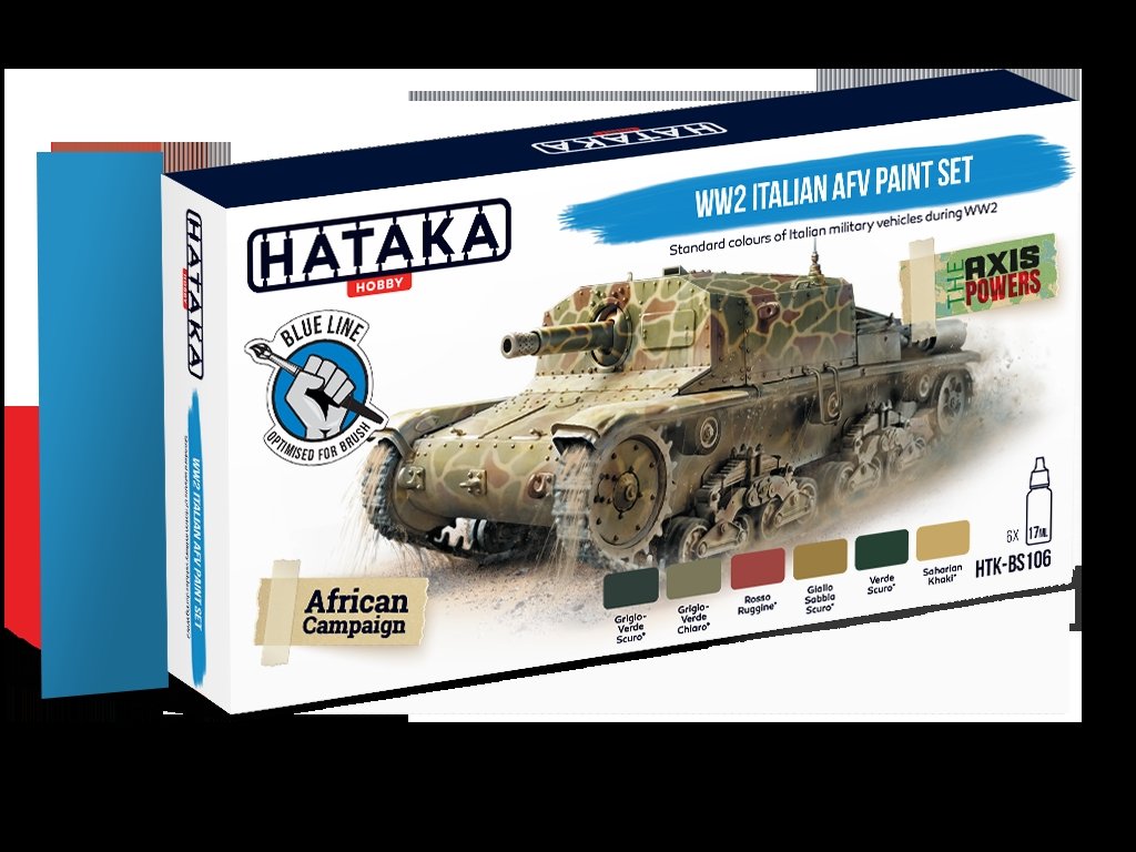 Hataka HTK-BS106 WW2 Italian AFV paint set (6x17 ml) – immagine 2