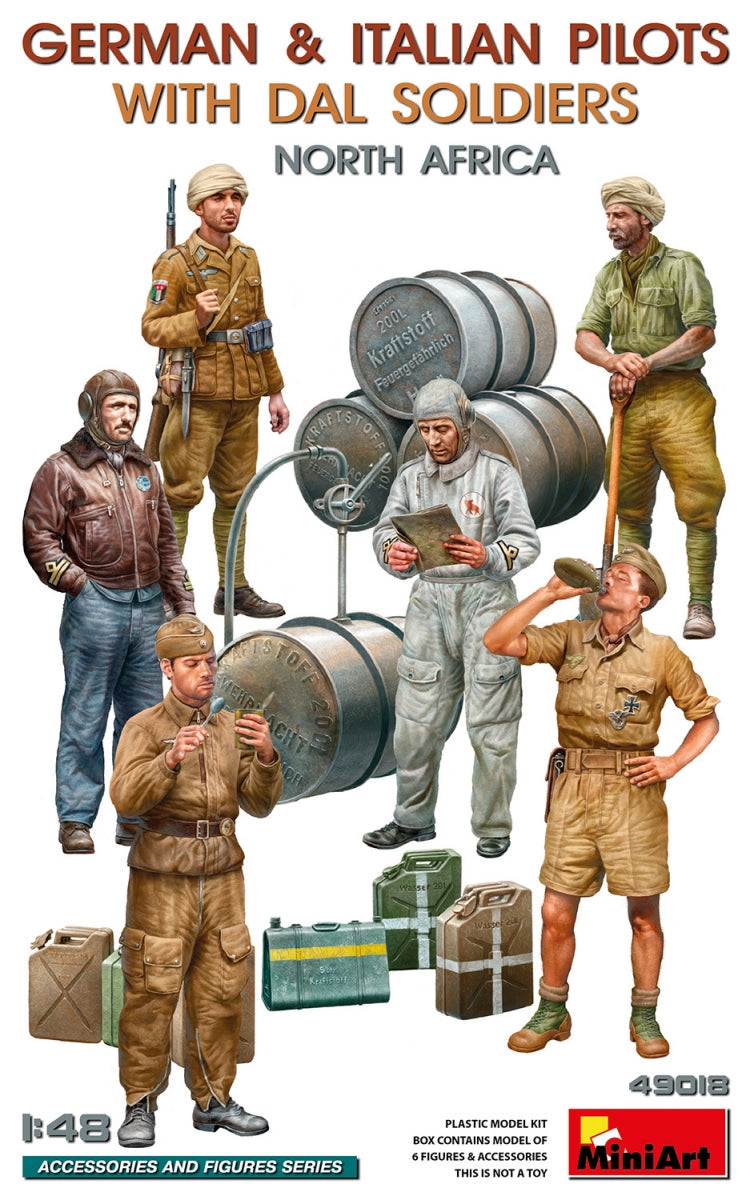 MiniArt 49018 German &amp;amp; Italian Pilots With DAL Soldiers North Africa 1/48