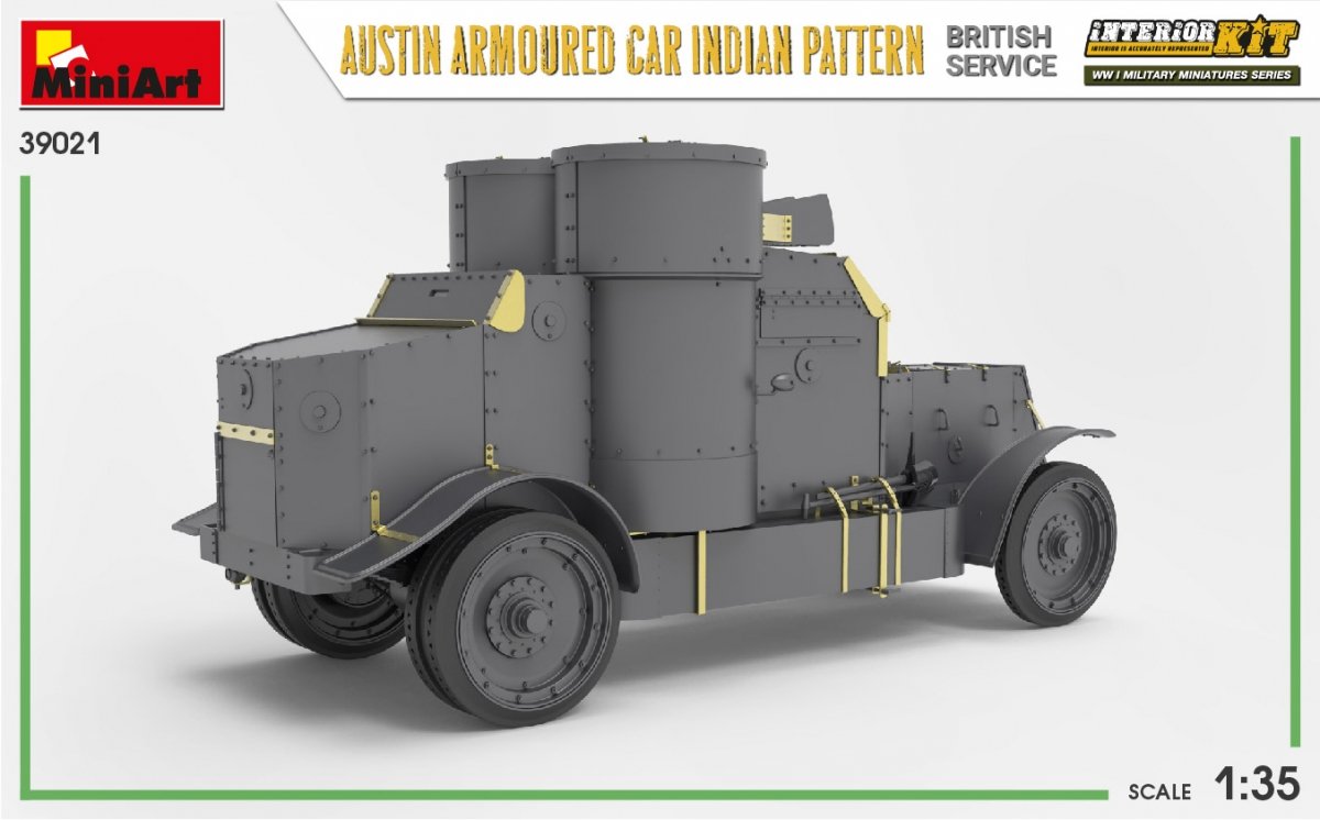 Miniart 39021 AUSTIN ARMOURED CAR INDIAN PATTERN. BRITISH SERVICE. INTERIOR KIT 1/35 – immagine 9