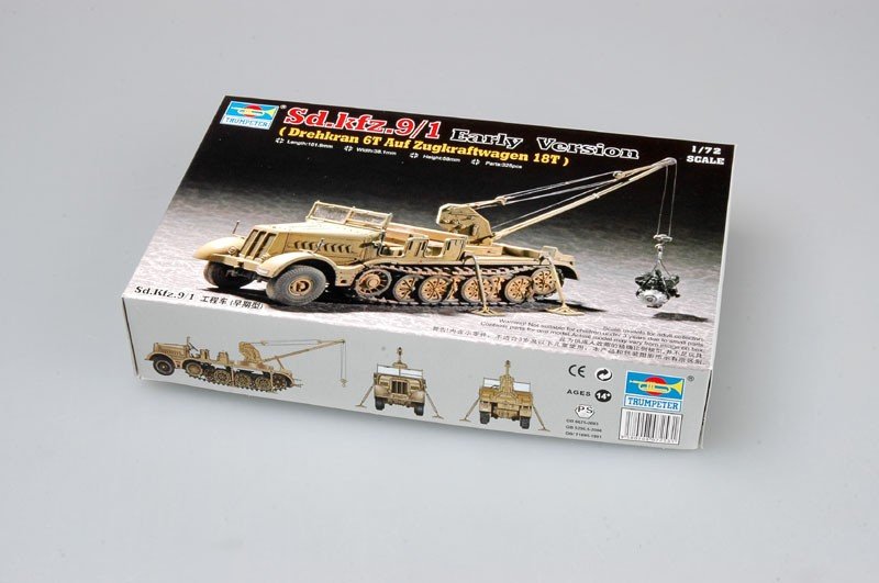 Trumpeter 07253 Sd.kfz.9/1 Early Version(Drehkran 6t auf Zugkraftwagen 18t 1/72 – zdjęcie 2
