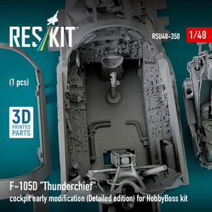 RESKIT RSU48-0350 F-105D &amp;quot;Thunderchief&amp;quot; cockpit early modification (Detailed edition) for HobbyBoss kit (3D Printed) 1/48 – Bild 3