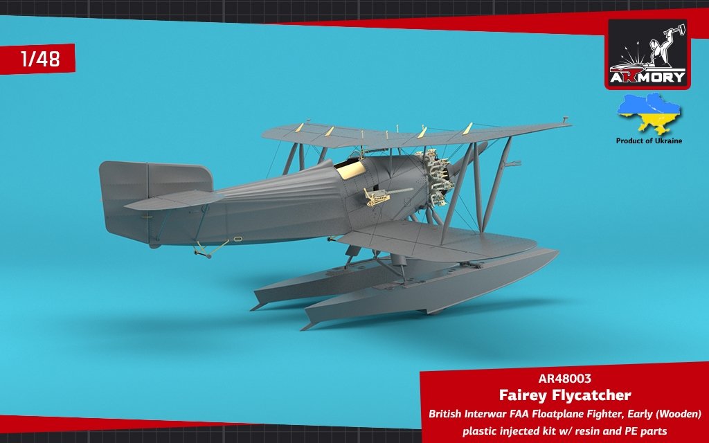 Armory Models 48003 Fairey Flycatcher British FAA Inter-War Floatplane Fighter, on Wooden Floats 1/48 – immagine 8