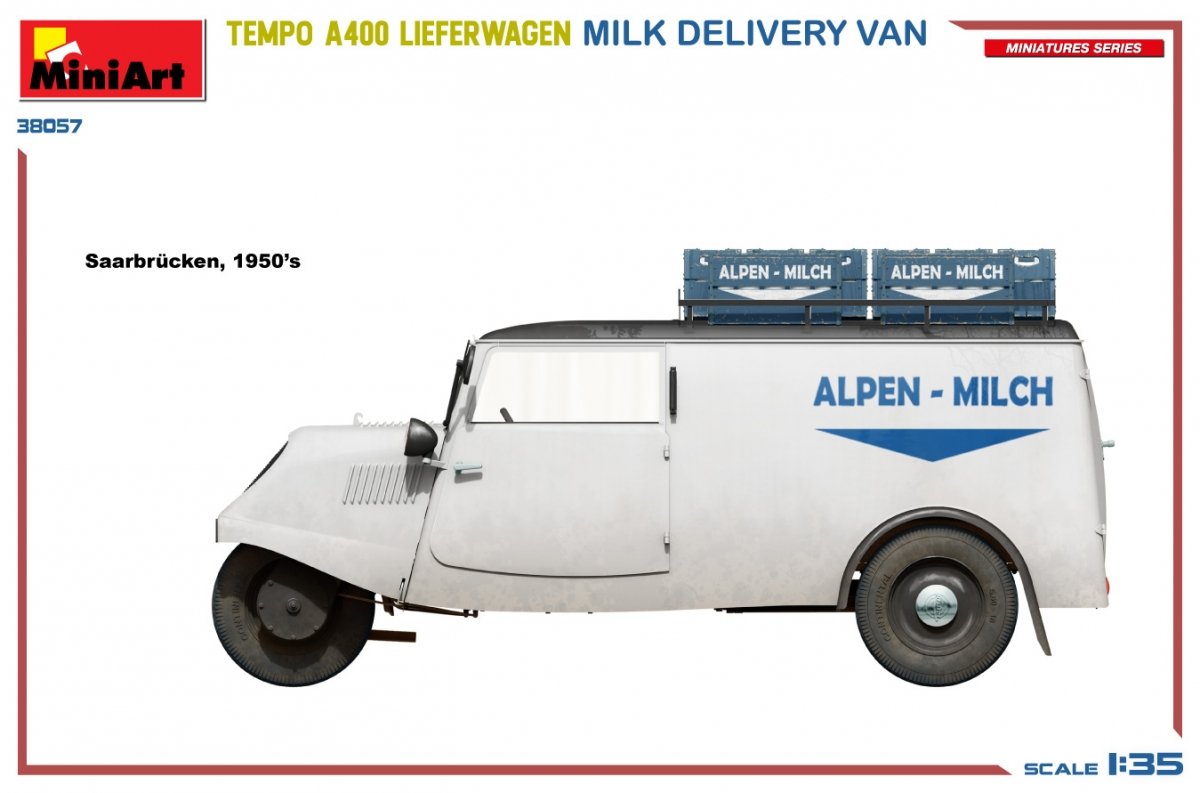 MiniArt 38057 TEMPO A400 LIEFERWAGEN. MILK DELIVERY VAN 1/35 – Bild 6