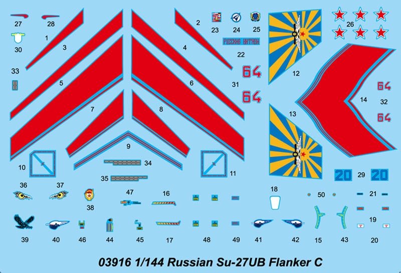 Trumpeter 03916 Russian Su-27UB Flanker C 1/144 – image 3